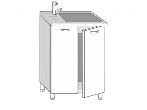 2.60.2мн Шкаф-стол на 600мм под накладную мойку с 2-мя дверцами в Красноуфимске - krasnoufimsk.magazinmebel.ru | фото