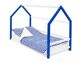 Детская кровать-домик Монтессори Svogen сине-белый в Красноуфимске - krasnoufimsk.magazinmebel.ru | фото