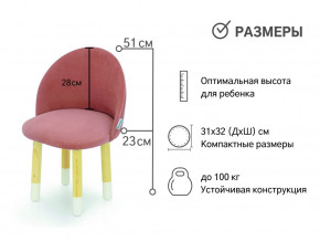 Детский мягкий стул Stumpa пудровый в Красноуфимске - krasnoufimsk.magazinmebel.ru | фото - изображение 2