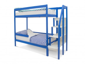Двухъярусная кровать Svogen с бортиком синий в Красноуфимске - krasnoufimsk.magazinmebel.ru | фото