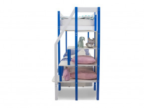 Двухъярусная кровать Svogen с ящиками и бортиком сине-белый в Красноуфимске - krasnoufimsk.magazinmebel.ru | фото - изображение 3