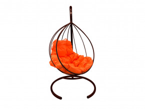 Кокон Капля без ротанга оранжевая подушка в Красноуфимске - krasnoufimsk.magazinmebel.ru | фото