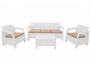 Комплект уличной мебели Yalta Terrace Triple Set белый в Красноуфимске - krasnoufimsk.magazinmebel.ru | фото