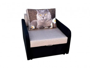 Кресло кровать Канзасик с подлокотниками кот с ромашками-2 в Красноуфимске - krasnoufimsk.magazinmebel.ru | фото