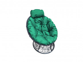 Кресло Папасан мини с ротангом зелёная подушка в Красноуфимске - krasnoufimsk.magazinmebel.ru | фото - изображение 1
