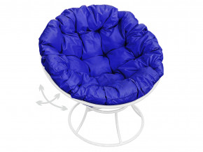 Кресло Папасан пружинка без ротанга синяя подушка в Красноуфимске - krasnoufimsk.magazinmebel.ru | фото