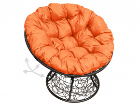 Кресло Папасан пружинка с ротангом оранжевая подушка в Красноуфимске - krasnoufimsk.magazinmebel.ru | фото - изображение 1
