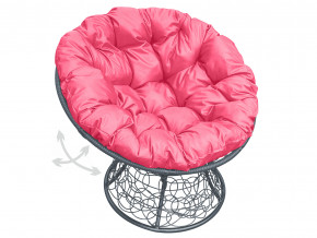 Кресло Папасан пружинка с ротангом розовая подушка в Красноуфимске - krasnoufimsk.magazinmebel.ru | фото