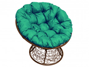 Кресло Папасан с ротангом зелёная подушка в Красноуфимске - krasnoufimsk.magazinmebel.ru | фото - изображение 1