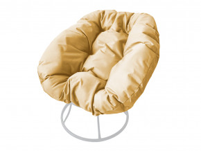 Кресло Пончик без ротанга бежевая подушка в Красноуфимске - krasnoufimsk.magazinmebel.ru | фото
