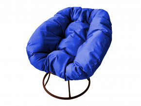 Кресло Пончик без ротанга синяя подушка в Красноуфимске - krasnoufimsk.magazinmebel.ru | фото