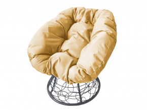 Кресло Пончик с ротангом бежевая подушка в Красноуфимске - krasnoufimsk.magazinmebel.ru | фото - изображение 1
