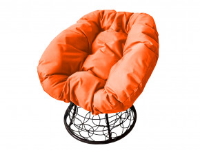 Кресло Пончик с ротангом оранжевая подушка в Красноуфимске - krasnoufimsk.magazinmebel.ru | фото - изображение 1