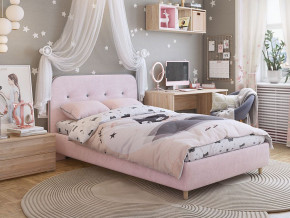 Кровать 900 Лео велюр нежно-розовый в Красноуфимске - krasnoufimsk.magazinmebel.ru | фото - изображение 4