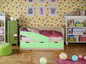 Кровать Бабочки 1600 Салатовый в Красноуфимске - krasnoufimsk.magazinmebel.ru | фото