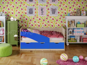 Кровать Бабочки 1600 Синий в Красноуфимске - krasnoufimsk.magazinmebel.ru | фото - изображение 1