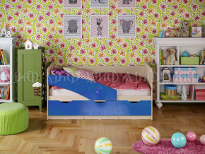 Кровать Бабочки 1800 Синий металлик в Красноуфимске - krasnoufimsk.magazinmebel.ru | фото - изображение 1