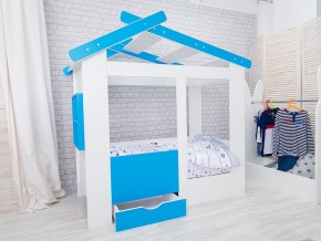 Кровать детская Теремок с ящиком лазурь в Красноуфимске - krasnoufimsk.magazinmebel.ru | фото - изображение 1