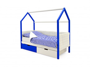 Кровать-домик мягкий Svogen с ящиками сине-белый в Красноуфимске - krasnoufimsk.magazinmebel.ru | фото