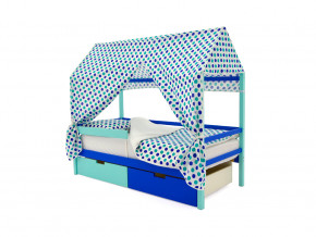 Кровать-домик Svogen с ящиками и бортиком мятно-синий в Красноуфимске - krasnoufimsk.magazinmebel.ru | фото - изображение 5