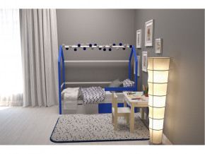 Кровать-домик Svogen с ящиками и бортиком сине-белый в Красноуфимске - krasnoufimsk.magazinmebel.ru | фото - изображение 6