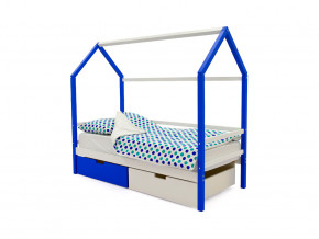 Кровать-домик Svogen с ящиками сине-белый в Красноуфимске - krasnoufimsk.magazinmebel.ru | фото