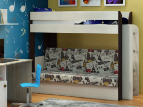 Кровать двухъярусная Карамель 75 венге ткань биг бен в Красноуфимске - krasnoufimsk.magazinmebel.ru | фото