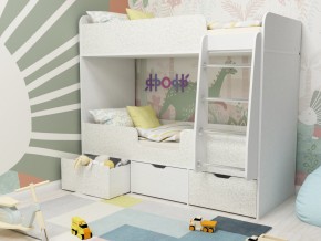 Кровать двухъярусная Малыш двойняшка белый феритейл в Красноуфимске - krasnoufimsk.magazinmebel.ru | фото