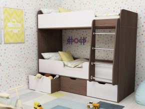 Кровать двухъярусная Малыш двойняшка бодега-белый в Красноуфимске - krasnoufimsk.magazinmebel.ru | фото - изображение 1