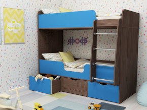 Кровать двухъярусная Малыш двойняшка бодега-голубой в Красноуфимске - krasnoufimsk.magazinmebel.ru | фото