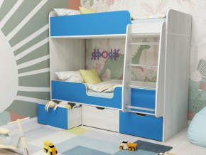Кровать двухъярусная Малыш двойняшка винтерберг-голубой в Красноуфимске - krasnoufimsk.magazinmebel.ru | фото - изображение 1