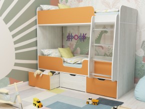 Кровать двухъярусная Малыш двойняшка винтерберг-оранжевый в Красноуфимске - krasnoufimsk.magazinmebel.ru | фото - изображение 1