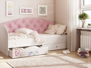 Кровать Эльза Белый-розовый в Красноуфимске - krasnoufimsk.magazinmebel.ru | фото