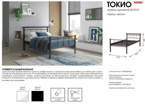 Кровать одинарная 42.25-01 Токио в Красноуфимске - krasnoufimsk.magazinmebel.ru | фото - изображение 2
