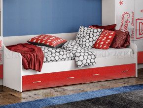 Кровать с ящиками Вега Алфавит Красный в Красноуфимске - krasnoufimsk.magazinmebel.ru | фото