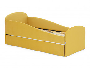 Кровать с ящиком Letmo горчичный (велюр) в Красноуфимске - krasnoufimsk.magazinmebel.ru | фото - изображение 1