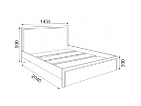 Кровать стандарт с настилом 1400 Беатрис модуль 16 Орех гепланкт в Красноуфимске - krasnoufimsk.magazinmebel.ru | фото - изображение 2