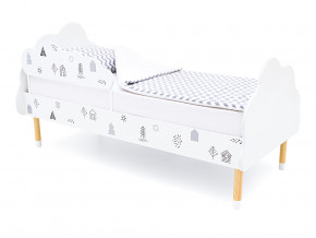 Кровать Stumpa Облако с бортиком рисунок Домики в Красноуфимске - krasnoufimsk.magazinmebel.ru | фото - изображение 1