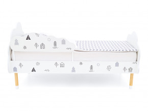 Кровать Stumpa Облако с бортиком рисунок Домики в Красноуфимске - krasnoufimsk.magazinmebel.ru | фото - изображение 3