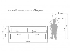 Кровать-тахта Svogen с ящиками и бортиком бежевый-белый в Красноуфимске - krasnoufimsk.magazinmebel.ru | фото - изображение 3