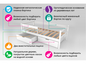 Кровать-тахта Svogen с ящиками и бортиком бежевый-белый в Красноуфимске - krasnoufimsk.magazinmebel.ru | фото - изображение 4