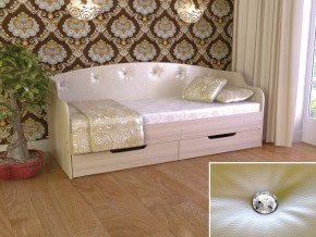 Кровать Юниор Тип 2 шимо светлый/белый перламутр 800х1600 в Красноуфимске - krasnoufimsk.magazinmebel.ru | фото - изображение 1