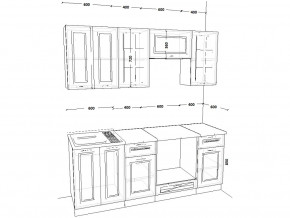 Кухонный гарнитур 1 Белый Вегас 2000 мм в Красноуфимске - krasnoufimsk.magazinmebel.ru | фото - изображение 2