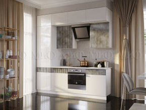 Кухонный гарнитур Оливия 2400 Белый глянец холодный/Мрамор золото в Красноуфимске - krasnoufimsk.magazinmebel.ru | фото - изображение 1