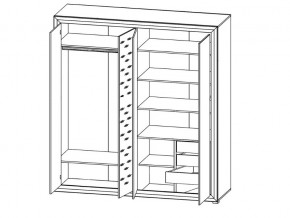 Шкаф B136-SZF4D Мальта сибирская лиственница в Красноуфимске - krasnoufimsk.magazinmebel.ru | фото - изображение 2