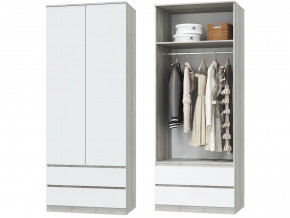 Шкаф для одежды 2х дверный с ящиками Лори дуб серый, белый в Красноуфимске - krasnoufimsk.magazinmebel.ru | фото - изображение 1